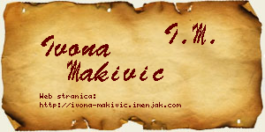Ivona Makivić vizit kartica